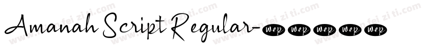 Amanah Script Regular字体转换